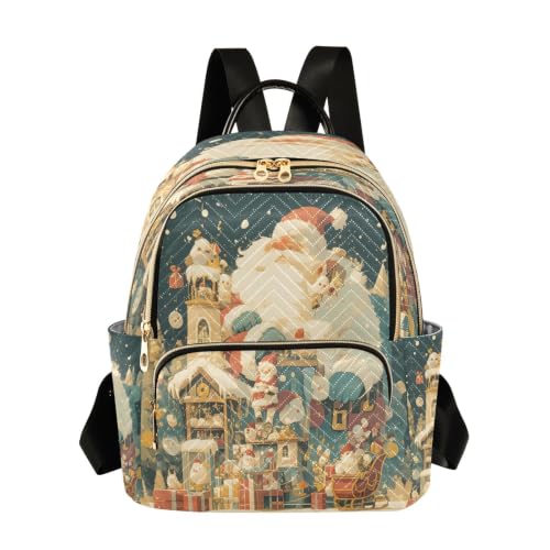 Sac à dos Arbres Santa House Neigeux Nuit pour voyage et adolescent actif