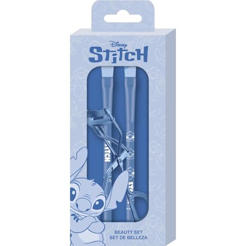 Recourbe-cils Stitch | Set de soins personnels avec pince pour filles et jeunes | Accessoires de beauté Disney avec design original Stitch
