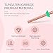 MelodySusie Super Long Mini Barrel Nail Buffer Bit, Professional Safety Carbide Nail Bit for Nail Bed File Cuticle Dead Skin Cleaning Nail Prepare, Two Way Rotate, Manicure Salon Supply, Rose Gold, C