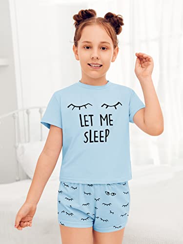 Image of Kingdenergy Girls Summer Cute Print Shorts Set T-Shirt and Short Pant 2 Piece Outfits Clothing Sets