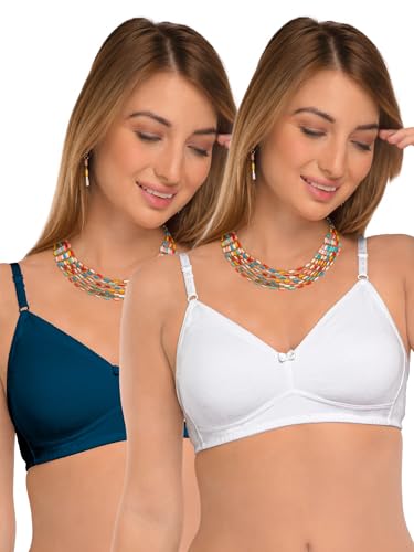 Image of DAISY DEE Women's Girls Cotton Non-Padded Wirefree Seamless Full Coverage Comfortfit Everyday Use T-Shirt Bra - NDSZN