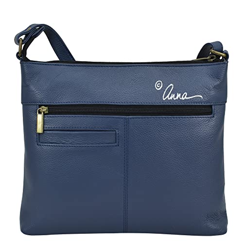 Image of Anna by Anuschka Women's Genuine Leather Medium Crossbody with External Zipper Pocket
