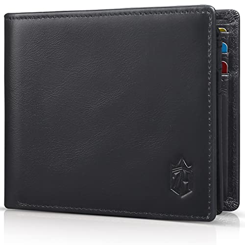 Zitahli Large Capacity Wallet for Men RFID-blocking Bifold Leather Wallets with 14 Card Pockets