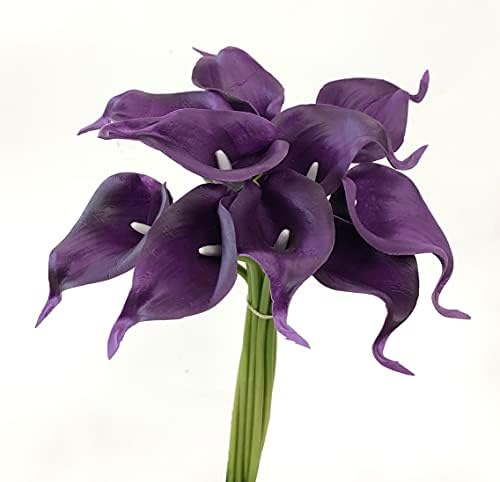 Angel Isabella 10pc Set Real Touch Calla Lily-Feels just Like Real (Purple)