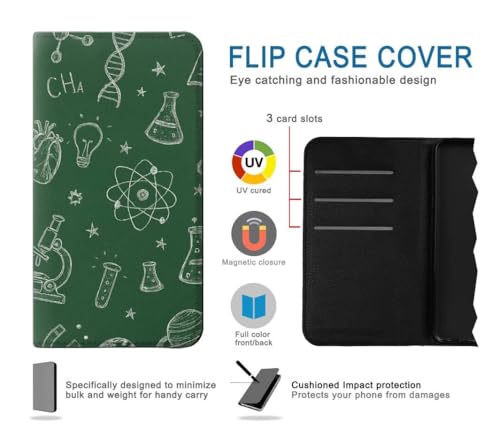 Housse cuir iPhone 16 science chalkboard pour le bureau - 4