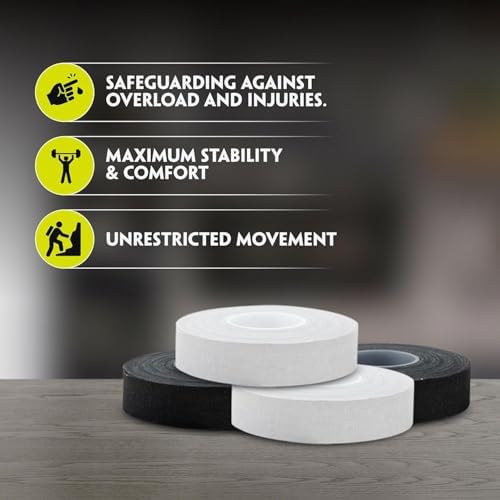 EAGLES 3 Pack Finger Tape | Residue Free Skin Friendly Athletic Sports Tape | 0.5” x 45 Ft for Rock Climbing BJJ Jiu Jitsu Grappling MMA Martial Arts Wrestling Hand Knob Tape Weight Training White