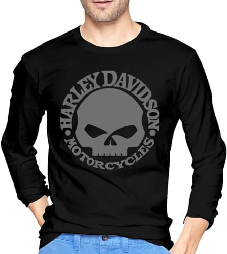 Y-CAXY Men’s Skull Long Sleeve T Shirts