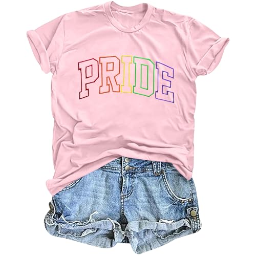 T-shirt LGBT arc-en-ciel femme pour célébrer l'amour et l'égalité fièrement