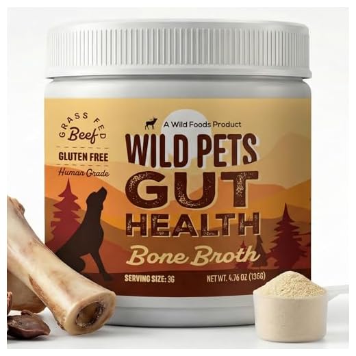 Wild Foods Dog Bone Broth Powder – 100% Natural & 4.76oz US Made Bone Broth for Dogs Support Digestion, Gut & Joint Health – Non Fillers Rich in Gelatin, Glutamine & Proline