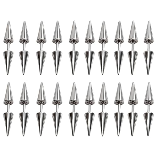 20 piezas de accesorios para el cabello estilo gótico para mujeres, clips de metal punk con picos para trenzas, accesorios de peinado grunge plateados, joyería gótica alternativa Y2K para trenzas miniatura 1