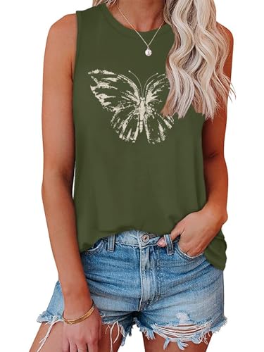 Image of Womens Tank Tops Summer Casual Sleeveless Top Loose Fit Basic Tunic Shirts