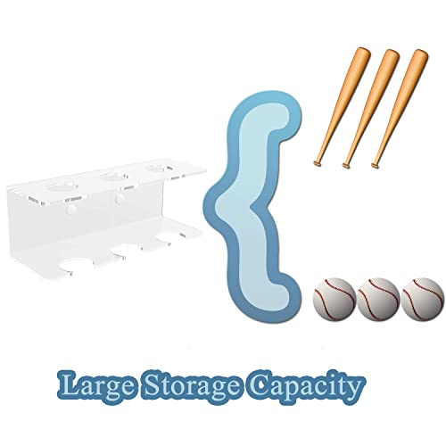 Zyj-Awasa Baseball Holder And Bat Rack For Wall Display, Baseball Bat Wall Mount, Clear Acrylic Baseball Bat Display Racks (Acrylic) #TOP4