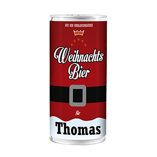 Lustapotheke | Personalisierte Weihnachts-Bierdose | mit Wunschnamen