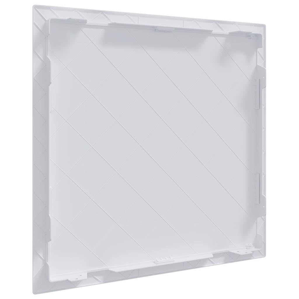 Panel dostępowy, biały, 40 x 40 cm, tworzywo sztuczne ABS, klapa rewizyjna na ścianę, sufit, podłogę, drzwi konserwacyjne, dostępna osłona z systemem zawiasów, do użytku wewnątrz i na