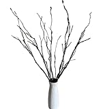 WAIFOMEI 5PCS Artificial Lifelike Curly Willow Branches Decorative Dried Twigs 26 Inches Fake Bendable Sticks Plastic Stems for Greenery Plants Vases Home Office Party Decoration