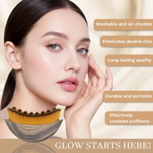Image of 2 Pack Lymphatic Contour Face Brush & Drainage Massager - Ergonomic Sculpting Tool for Facial Contours, Skin Glow & Skincare Absorption (Contour Brush+Case)