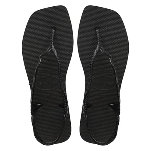 Havaianas – Soleil, stilvolle, langlebige und bequeme T-förmige Sandalen mit Riemenverschluss hinten, Wellenschnallen und profilierter Sohle, Damen