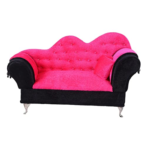 Gralara Modernes Sofakissen im Maßstab 1:6 für Puppenhaus, Puppenhausmöbel, Schmuckkästchen, Organizer, Miniatur-Puppenhaussofa für Halskettenarmband Cover