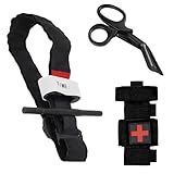 Tourniquet Set, Erste Hilfe Set with 1 Pcs Verbandsschere Black Tourniquet Holster...