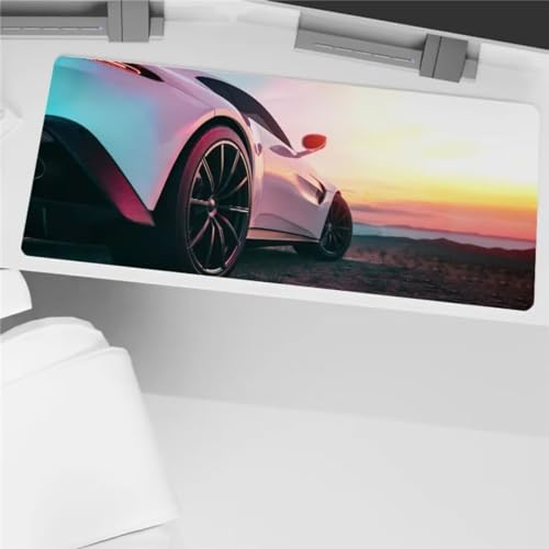 Xinyuer Alfombrilla Ratón XXL, Alfombrilla de Ratón Grande, 600x300x3mm Alfombrilla Gaming de Escritorio con Base Antideslizante, Lavable, para Juegos, Oficinas, Hogares (Paisaje Coche)