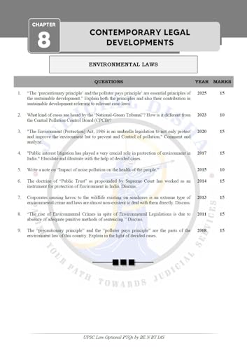 Image of UPSC Law Optional Previous Years Questions (English) | Subject & Topic Wise | Civil Services Exam | 1970-2025 (New Edition)
