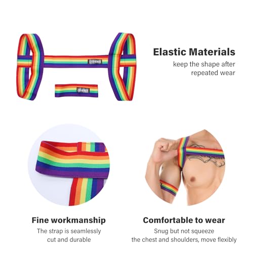 Image of Mens Harness Belt Nylon Elastic Body Shoulder Strap Sexy Halter Club Wear Cosplay Costume