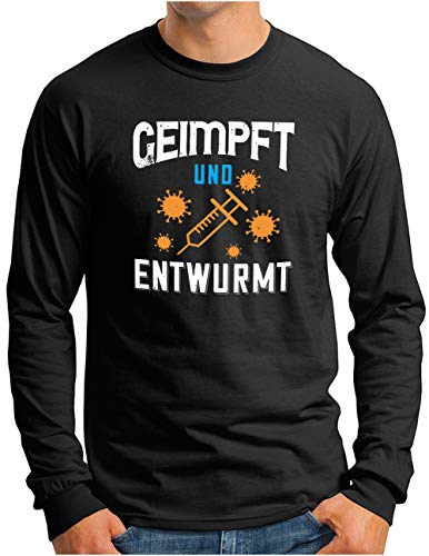 T-shirt vaccination amusant OM3 le cadeau homme idéal en taille L noir