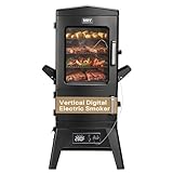 Vertical Electric Smoker with Cover & Meat Probe, BBQ Smokers with 4 Cooking Grates, 633 Sq.in Cooking Space, LED Temperature Control for Outdoor Cooking,Smoke Ribs,Brisket,Chicken