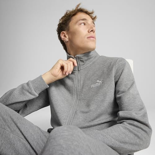 PUMA Unisex ESS Sweat Suit TR Gestrickte Anzüge, Medium Gray Heather, L – Ansicht 4