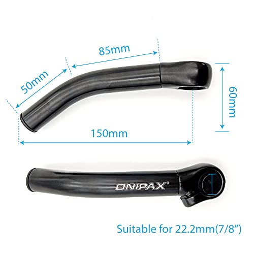 Onipax Bicycle Bar Ends Comfortable Ergonomic For Mtb Bikes 7/8” Handlebar (1 Pair) #TOP1