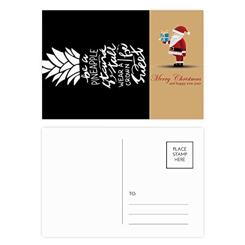 Cartes postales Be a Ananas Père Noël Noir : correspondance festive