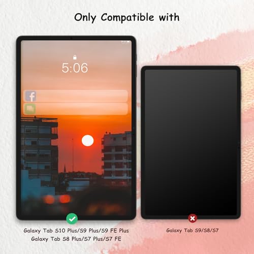 bersem 2 PACK Paperfeel Screen Protector Designed for Samsung Galaxy Tab S10 Plus/Tab S9 Plus/Tab S9 FE+ / Tab S8 Plus/Tab S7 FE/Tab S7 Plus (12.4 inch), Anti Glare, Like Drawing on Paper