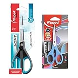 Maped Les ciseaux Essential Soft de 17 cm sont fabriqués en plastique recyclé à 60 % et sont livrés dans un emballage respectueux de l'environnement.