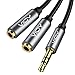 Produktbild VIOY Kopfhörer Splitter 3,5 mm Klinke Stecker auf Buchse Audio Splitter Kabel, Dual Kopfhörerbuchse Verlängerung für iPhone, Samsung, Tablet, Laptop, Lautsprecher mit Hi-Fi Sound[20cm]