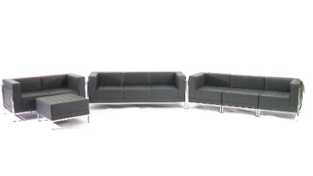 Sillón contemporáneo sin brazos Negro miniatura 5