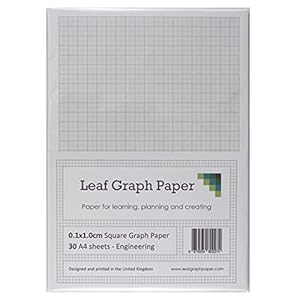 Leaf Graph Paper A4 Technisches Millimeterpapier, 30 Blatt