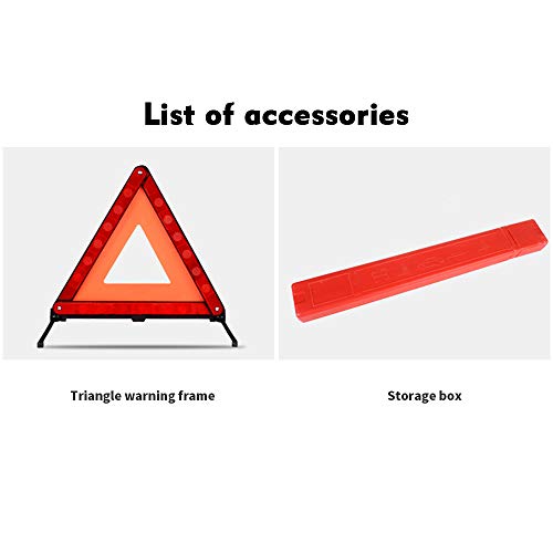 Ajcoflt Triângulo Aviso Refletor Sinal de Parada de Segurança Refletor Sinal de Emergência Carro Tri