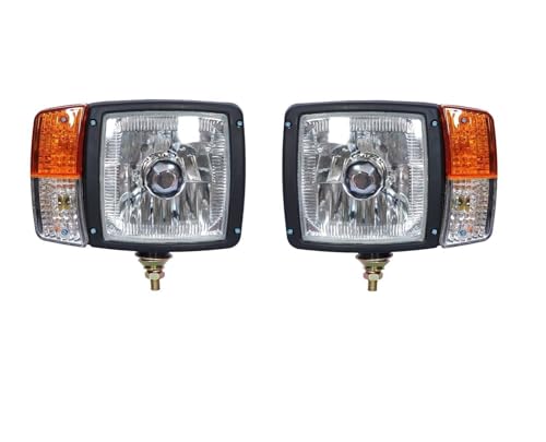 Générique Paire Phares Avant Tracteur Côté Droit et Gauche Feu Conduit Clignotant Position + Ampoules 3 Fonctions