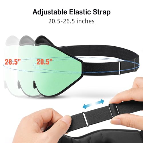 Image of LitBear Sleep Mask for Side Sleeper Women Men, Eye Mask for Sleeping Light Blocking, 3D Contoured Cup Sleeping Mask, Soft Breathable Sleep Eye Mask with Adjustable Strap for Flight, Mint Green
