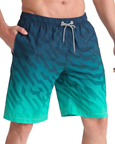 Image of BOJIN Mens Swim Trunks 9 inch Quick Dry Stretch Swim Shorts Mesh Lining Bathing Suits Swimwear Beach Shorts with Pockets