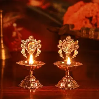 Brass Diya Set