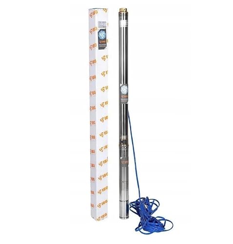 Image of IBO 3" SDM 24 Submersible Deep Well Water Pump Borehole 80m Head 70l/min 750W - with 20m Power Cable & Plug