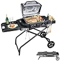 Grill Stand for Ninja Woodfire Outdoor Grill, Grill Cart Compatible with Ninja OG700 OG701 OG751BRN OG705 OG750, Blackstone 22" Griddle, Traeger Ranger & Pit Boss 10697