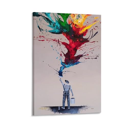 THAELY Art Poster Abstract Colorful Oil Painting Dreamer's Vision -