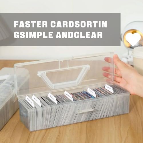 qieoyk Divisores de cartões colecionáveis 100 peças divisórias de cartão brancas com abas separadora