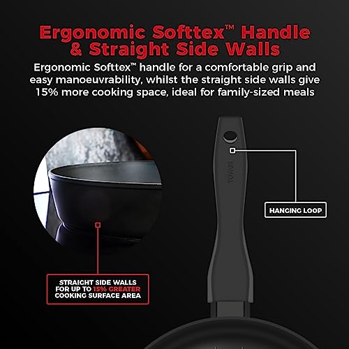Image of Tower T800303 SmartStart Forged 32cm Aluminium Frying Pan with Easy Clean Aeroglide Non-Stick, 8x Stronger, Induction Compatible, Oven Safe, Long Lasting, PFOA Free