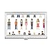 Game Characters Pairs Pixel Business Card Holder Case Pocket Box Wallet