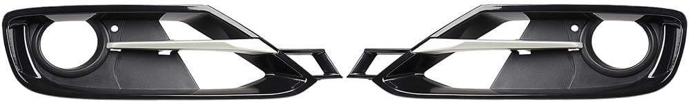 Pair Black Chrome Trim Front Lower Bumper Fog Light Grill Cover for 2012-2015 BMW F30 F31 3-Series 320i 328i 328d 335i Sport-Line