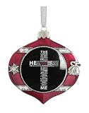 FQJNS Christ Christian Cross Christmas Ornament Holidays Ornaments Creative Glass Ornament for Chris