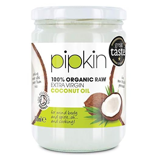 pipkin Aceite de Coco 100% Orgánico, Natural, Virgen Extra Puro. Aceite de coco Multiusos, Prensado en Frío, no GM, Hidratante de Cabello / Piel / Cuerpo. (500ml)